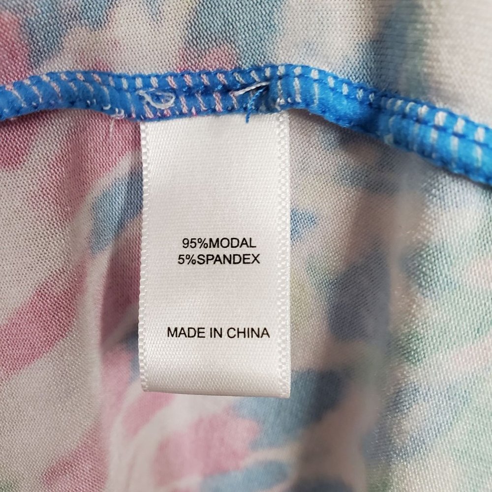 UGG Koolaburra Size XL Shirt Tie Dye Swirl Stretch Jersey Knit Button Up V-neck - Picture 9 of 10